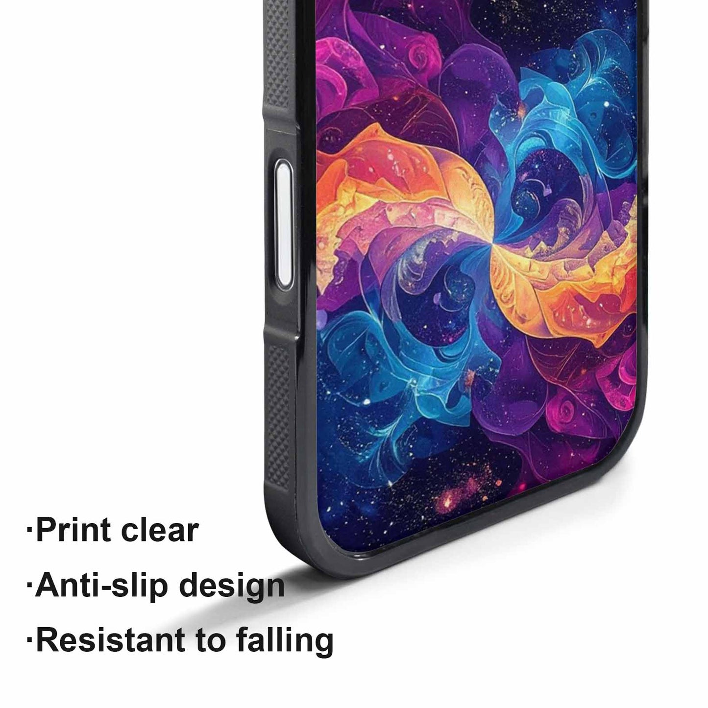 iPhone 17 Pro Case — Rose Galaxy Art Seamless Pattern Galaxy, Custom Art Phone Cover