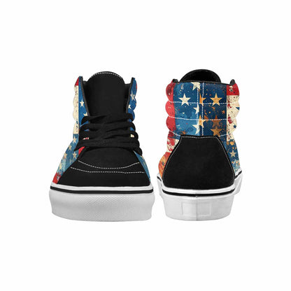 WOMEN'S American Flag Stars High Top Canvas Y2K Custom Sneakers