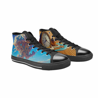 WOMEN'S Surrealist Desert Dreamscape High Top Canvas Dreamcore Custom Shoes