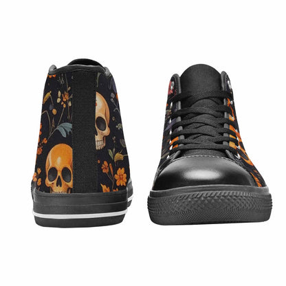 MEN'S Skulls - Halloween High Top Canvas Vivid Custom Sneakers
