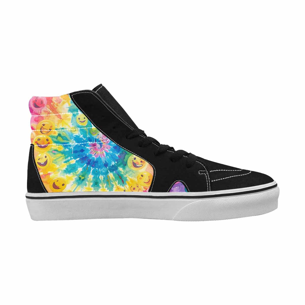 MEN'S Smiley Facessmiley Faces  High Top Canvas Surreal Shoes