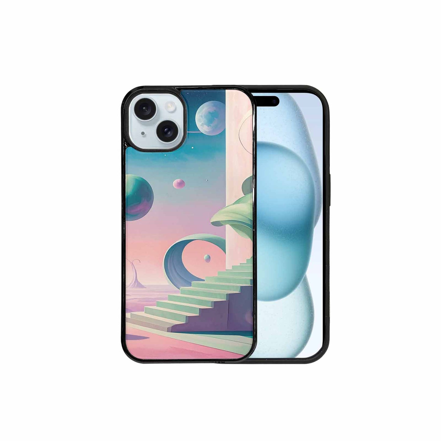 iPhone 15 Plus Case — 1930s European Surrealist Art Style Dreamlike, Custom Phone Case