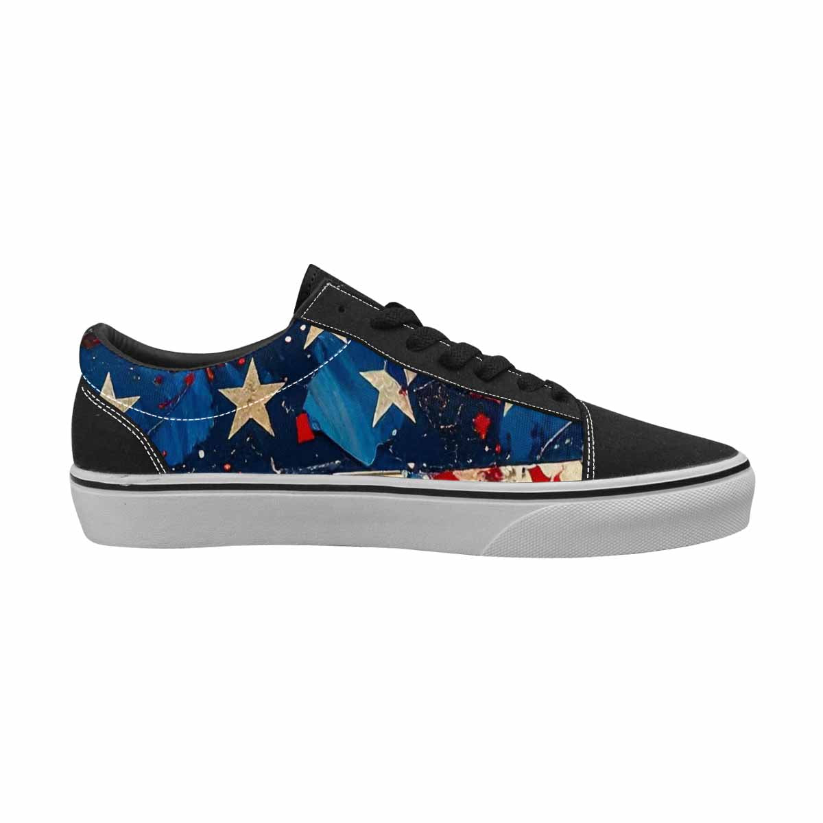 WOMEN'S Patriotic Stars Stripes Lace-Up Canvas Dreamcore Custom Shoes