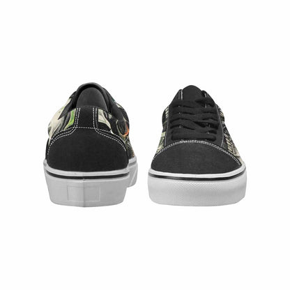 WOMEN'S Rainbow From Skull S Lace-Up Canvas Kaleidoscope Sneakers