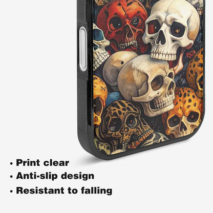 iPhone 16 Plus Case — Skulls Pattern Hundreds Of Sma 1q9, Custom Phone Case