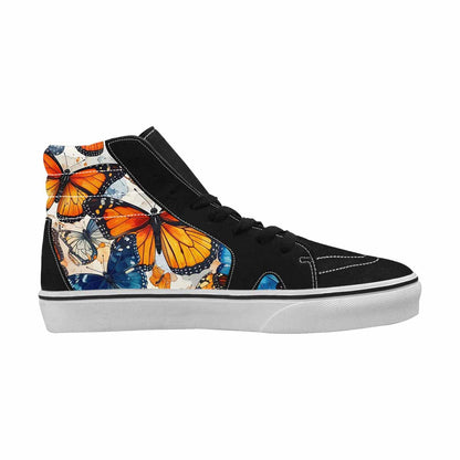 WOMEN'S Butterfly Wing High Top Canvas Wallpaper Art Custom Shoes