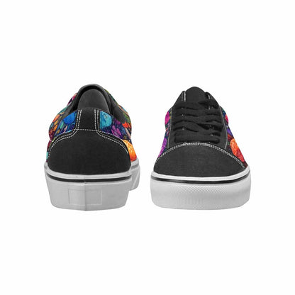 WOMEN'S Mushrooms (general) Mushrooms Pa Lace-Up Canvas Kaleidoscope Custom Sneakers