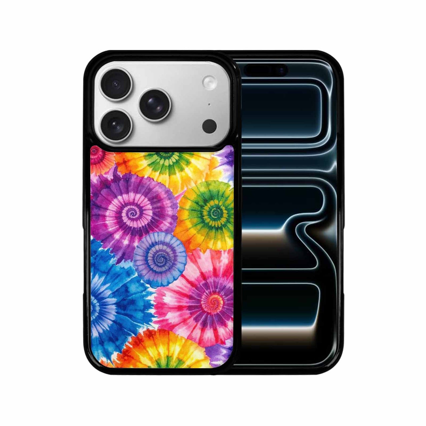 iPhone 17 Pro Case — Small Tie Dye Swirl Pattern Tie, Custom Printed Phone Case