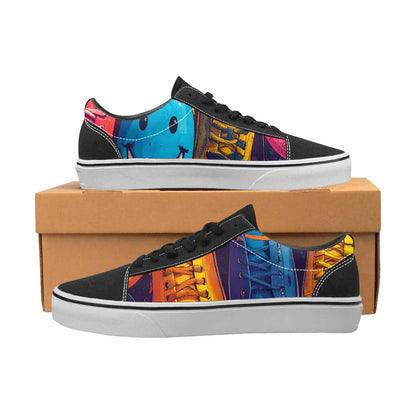 WOMEN'S Smiley Faces Lace-Up Canvas Surreal Shoes