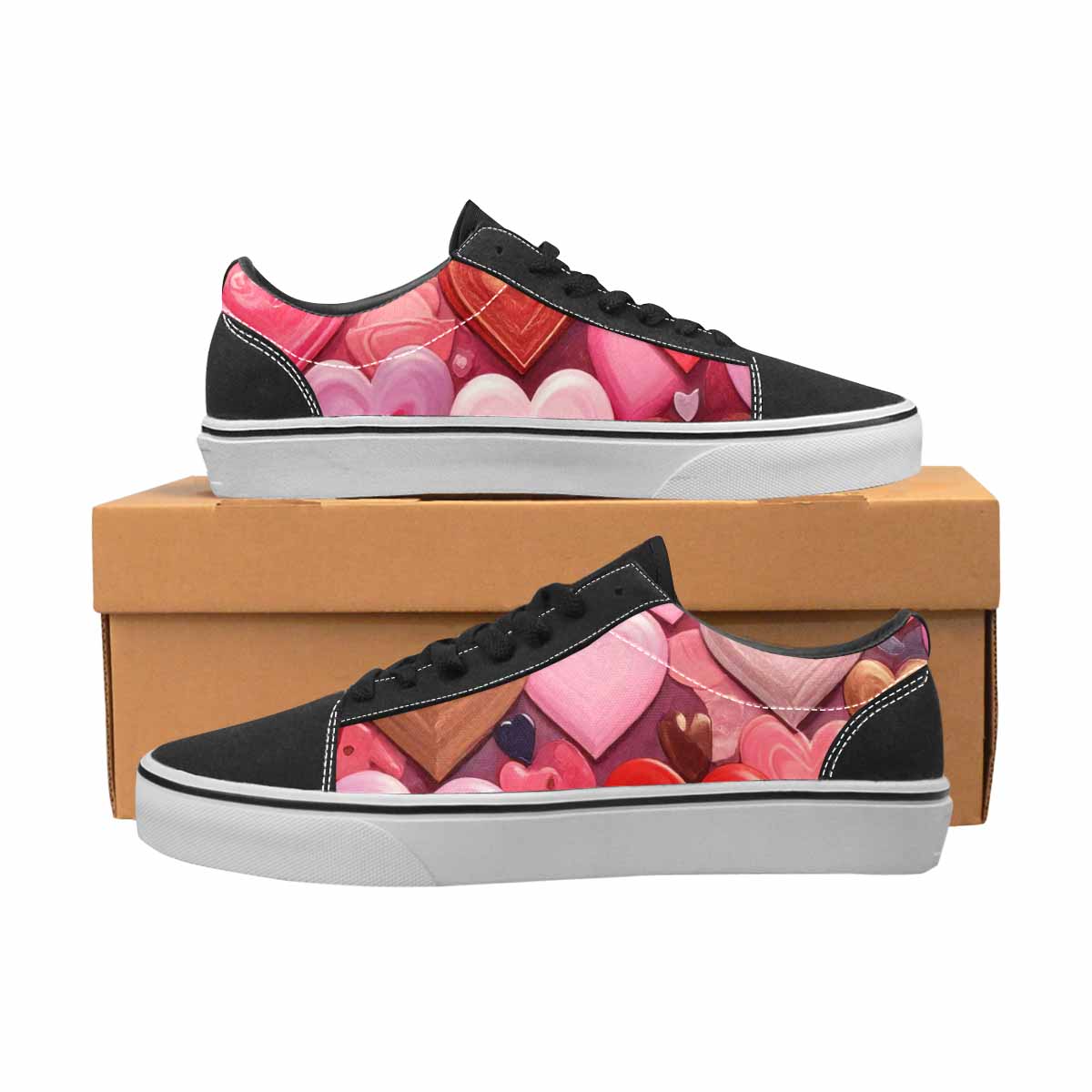 WOMEN'S No Words Or Canvas Lace-Up Wallpaper Art Custom Sneakers