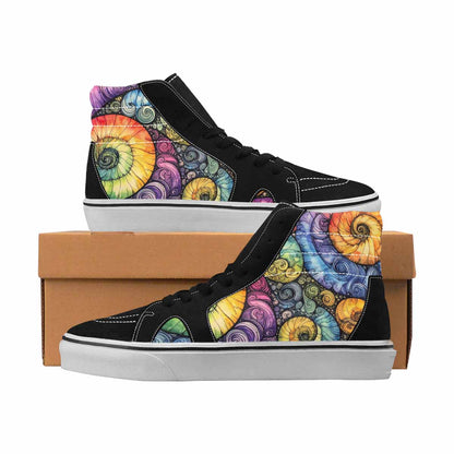 MEN'S Tie Dye High Top Canvas Custom Design Aesthetic Handmade Custom Shoes