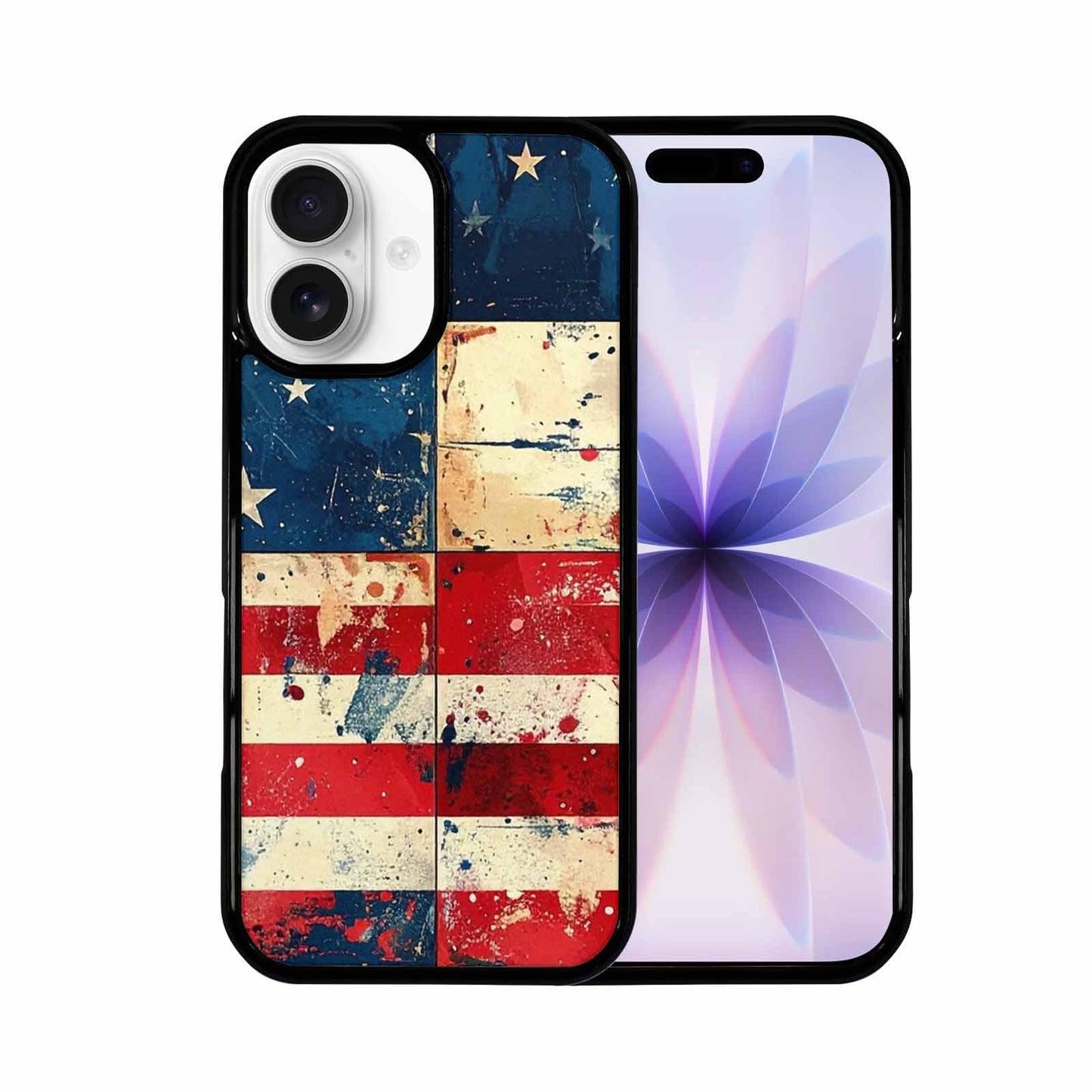 iPhone 17 Case — Small American Flag Stars Galaxy Space, Custom Printed Phone Case