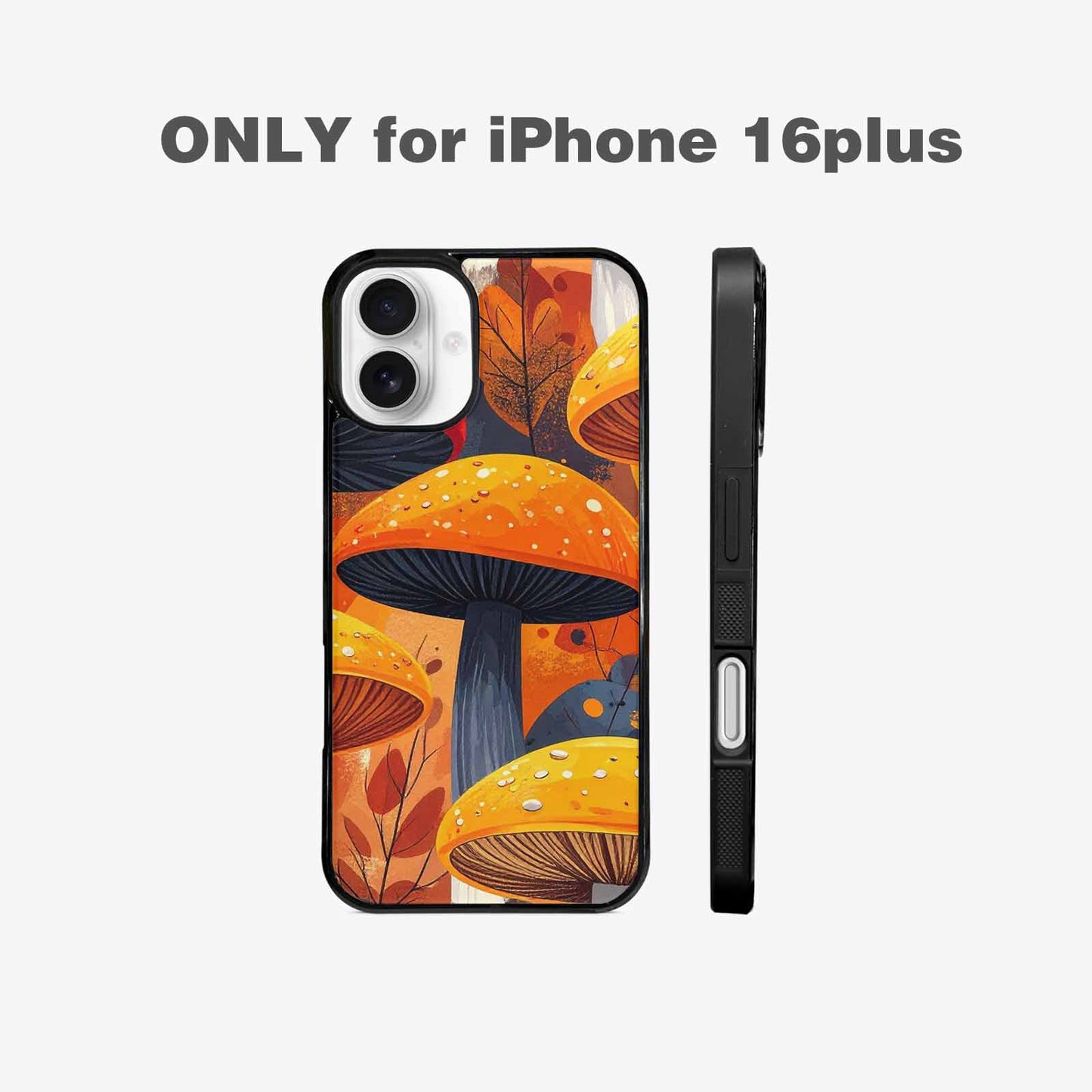 iPhone 16 Plus Case — Bold Autumn Mushroom Bold Autumn Mushroom, Custom Phone Case