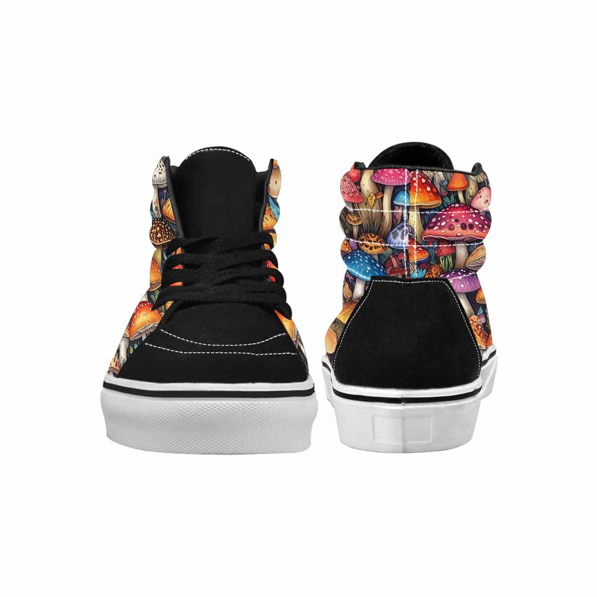 MEN'S Mushrooms High Top Canvas Neon Fantasy Custom Shoes