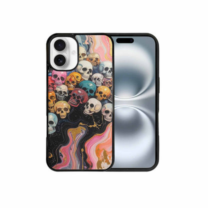 iPhone 16 Plus Case — Skulls Marbleskulls Pattern, Custom Print Case Cover