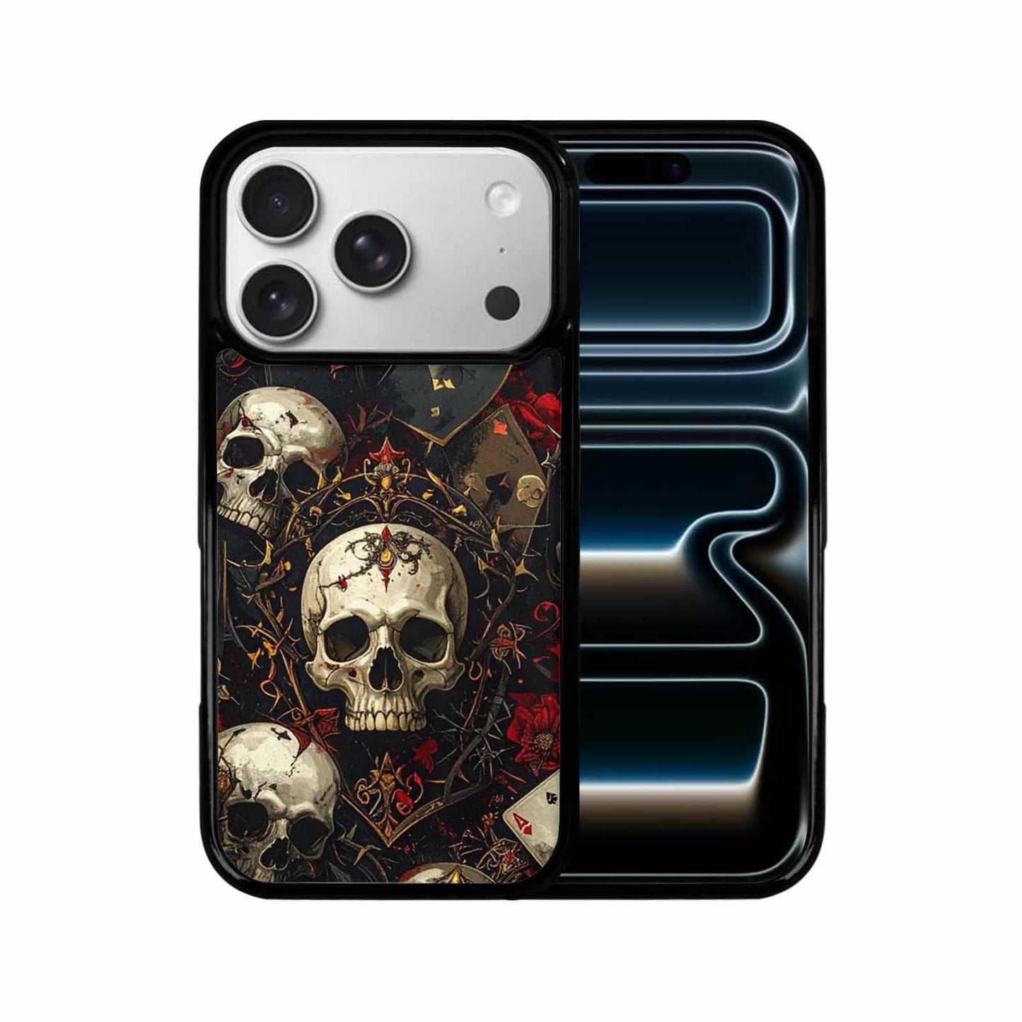 iPhone 17 Pro Case — Skull Dark Art Gothic Print Gothic, Custom Printed Phone Case