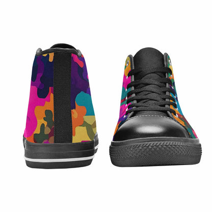 MEN'S Military Camouflage Blotch High Top Canvas Vivid Sneakers