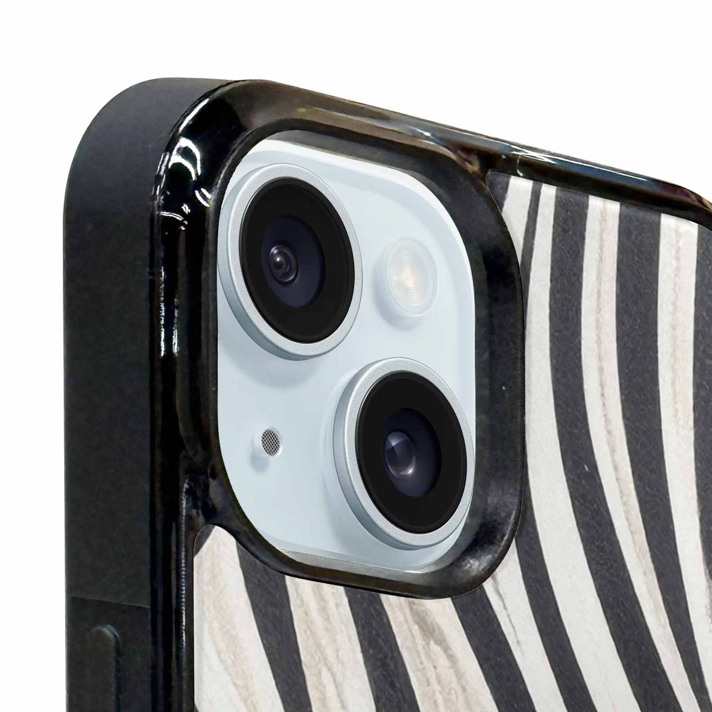 iPhone 15 Plus Case — Modern Zebra Stripe, Custom Print Case Cover