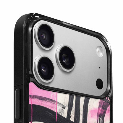 iPhone 17 Pro Max Case — Black &amp; Pink Ink Animal Print, Custom Designed Case Cover