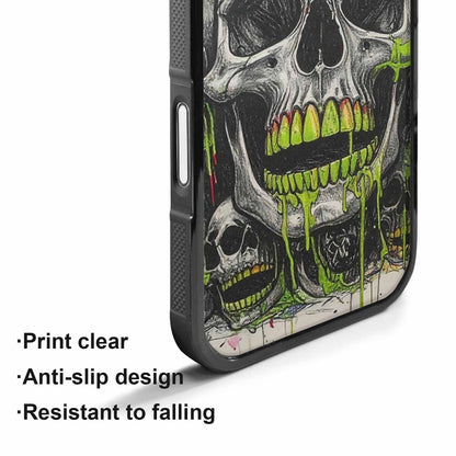 iPhone 17 Case — Rainbow From Skull\'s Mouth Gothic Skulls, Custom Print Case Cover