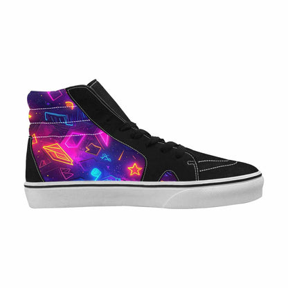 MEN'S 80s Retro Motif 80s High Top Canvas Vivid Sneakers