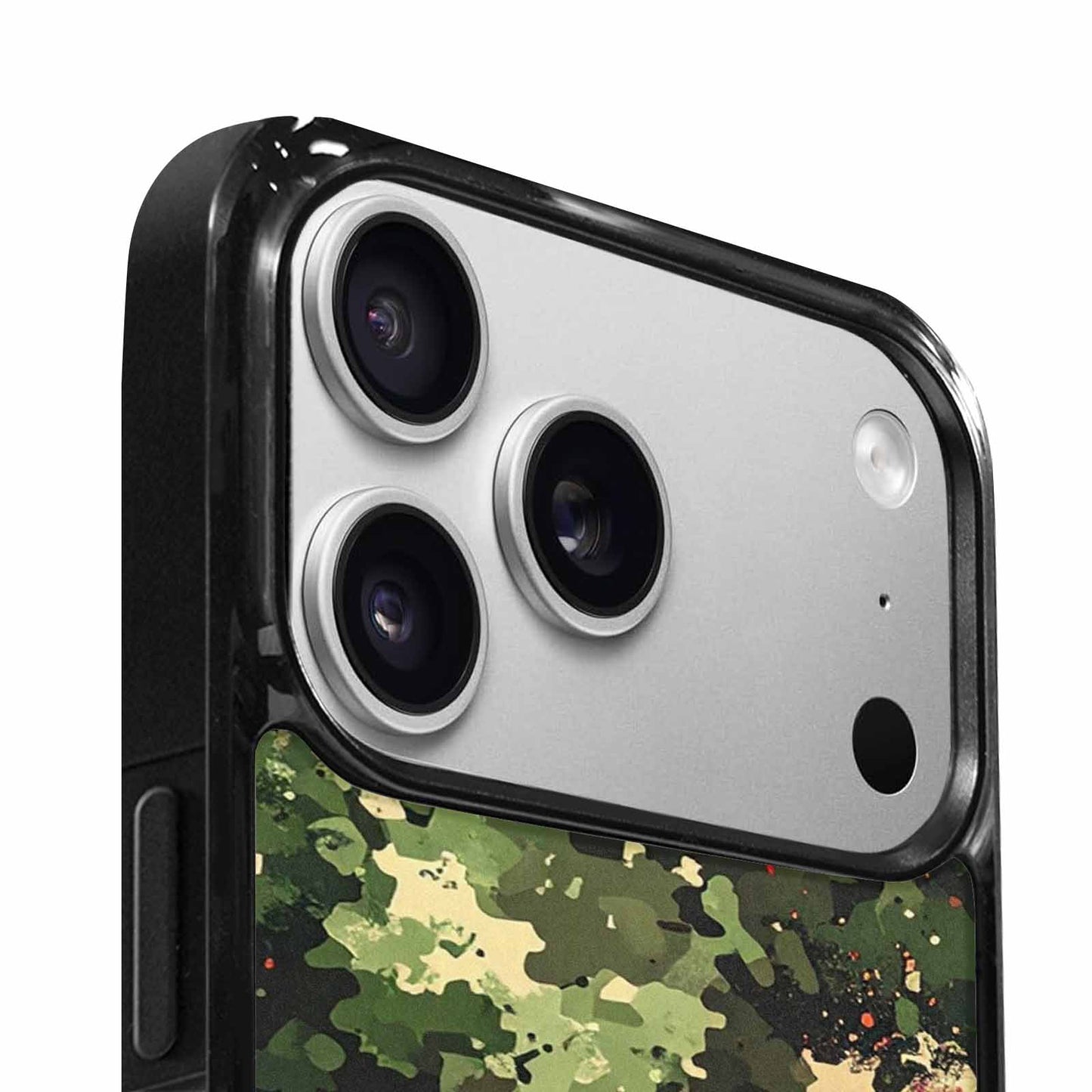 iPhone 17 Pro Max Case — Small Military Camouflage Blotch Camo, Personalized Phone Case