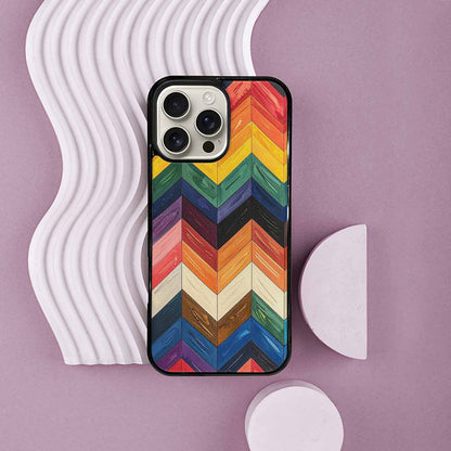 iPhone 16 Pro Max Case — Progress Pride Flag Color Theme Small, Custom Made Phone Cover