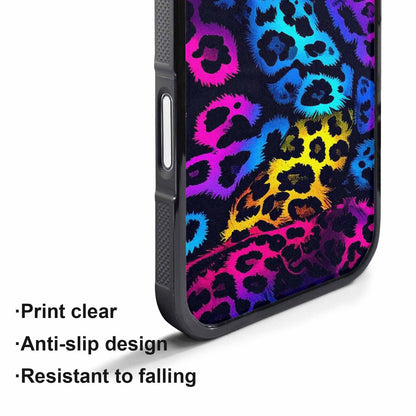 iPhone 17 Pro Max Case — Leopard Print Neon Animal Print, Unique Phone Case Design