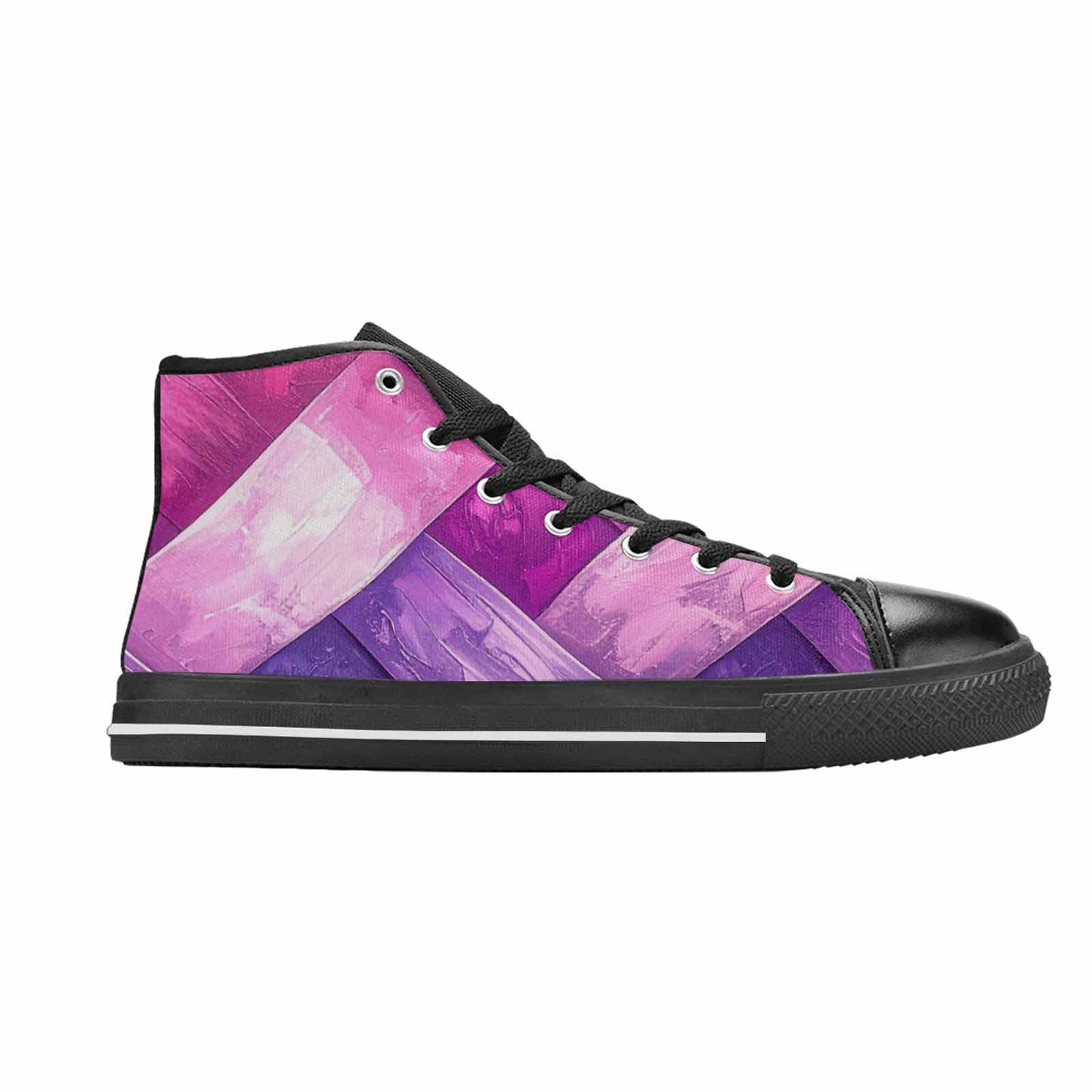 MEN'S Bisexual Flag Color High Top Canvas Y2K Custom Sneakers