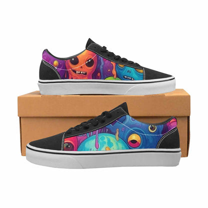 WOMEN'S Aliens  Tie Dye Lace-Up Canvas Vibrant Chaos Sneakers