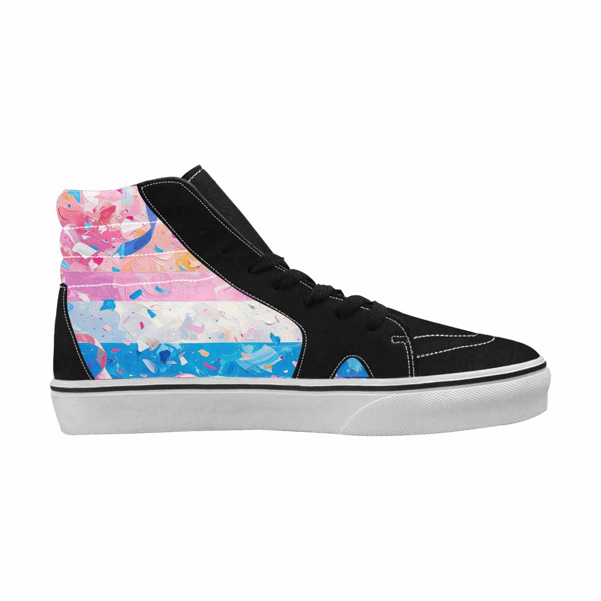 MEN'S Transgender Pride Flag High Top Canvas Dreamcore Custom Shoes