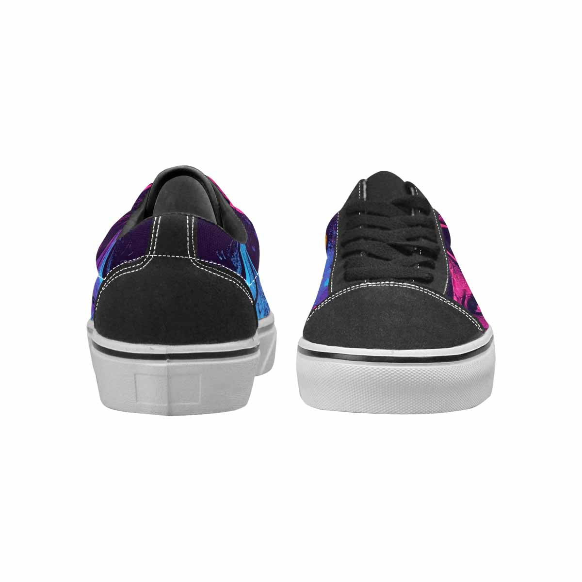 WOMEN'S Skulls Splatter Comic Canvas Lace-Up Surreal Sneakers