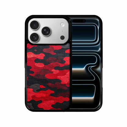 iPhone 17 Pro Case — Tactical Camo Red Black Custom Camo, Personalized Phone Case