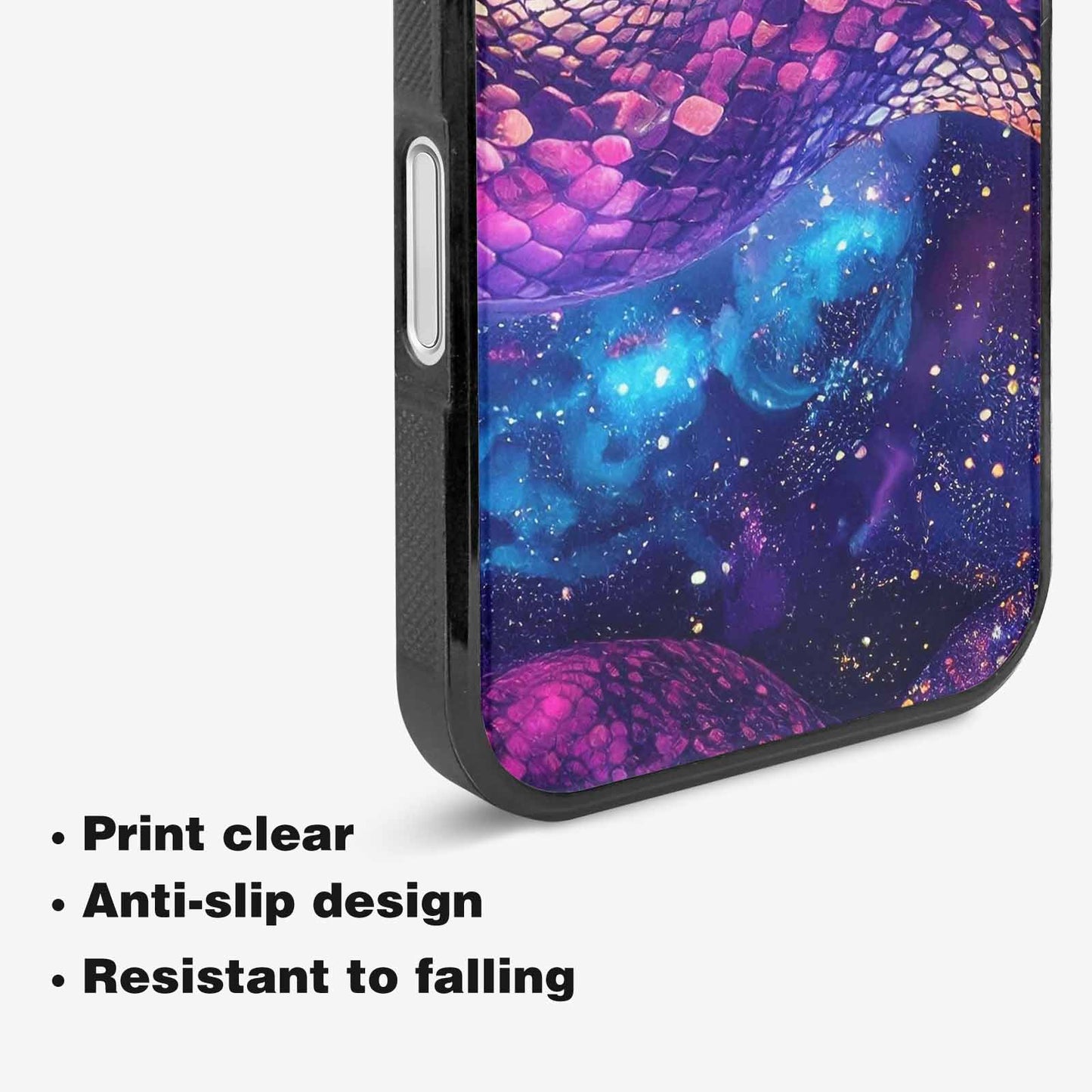iPhone 16 Plus Case — Galaxy Snake Print, Custom Designed Case Cover
