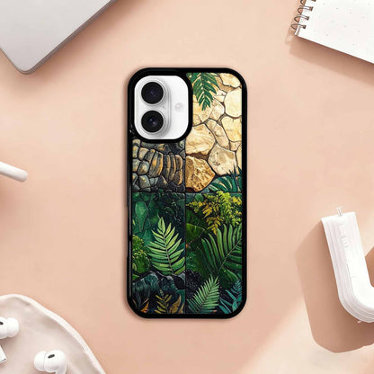 iPhone 17 Case — Small Dinosaur Silhouette Pattern, Original Art, Custom Phone Case