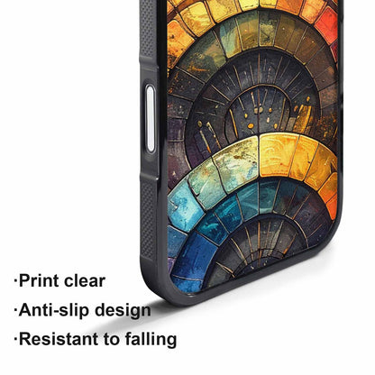 iPhone 17 Air Case — Metallic Reptile Rainbow Arc Original Art, Unique Phone Case Design