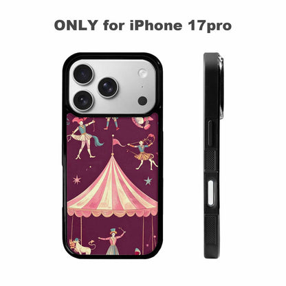 iPhone 17 Pro Case — Vintage Circus Art Pattern Retro Vintage, Custom Made Phone Cover