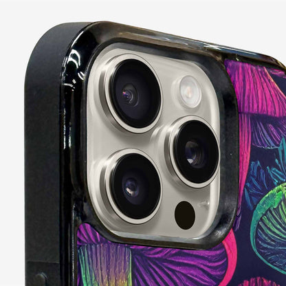 iPhone 16 Pro Max Case — Mushroom Psychedelic Art Seamless Pattern Vibrant, Customized Protective Case