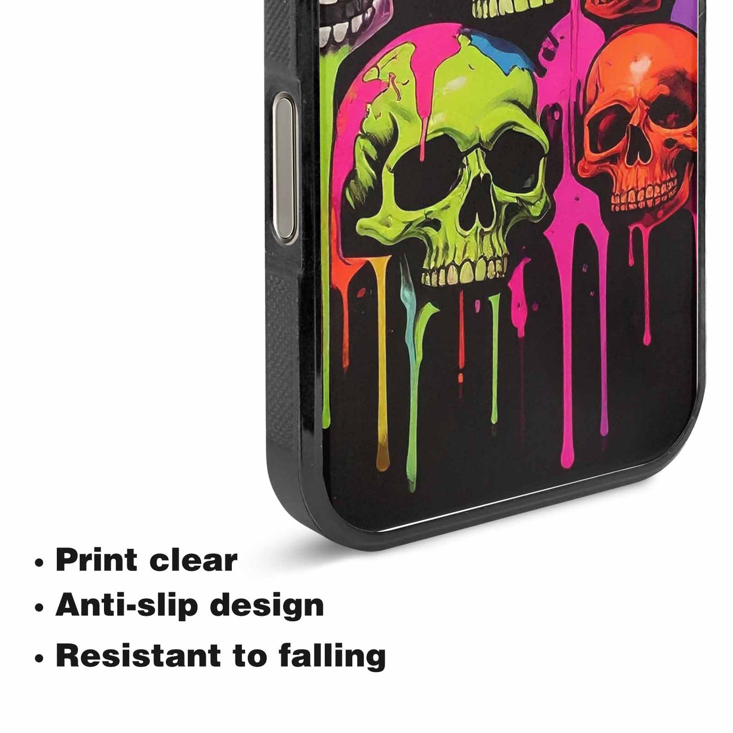 iPhone 15 Pro Max Case — Vibrant Camo 1000\'s Of Skeletons Neon, Custom Designed Case Cover