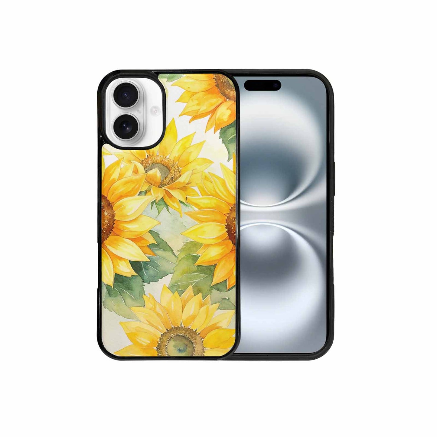 iPhone 16 Plus Case — Sunflowers Watercolor, Personalized Phone Case