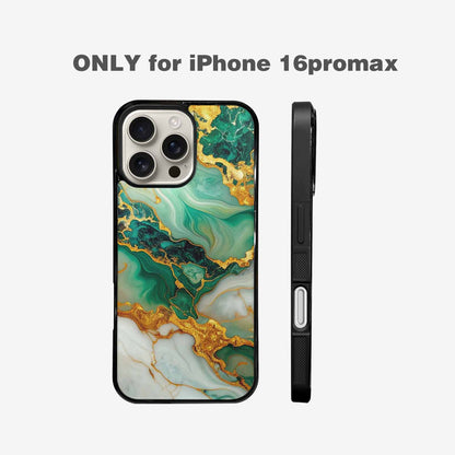 iPhone 16 Pro Max Case — Marble Gold, Custom Print Case Cover