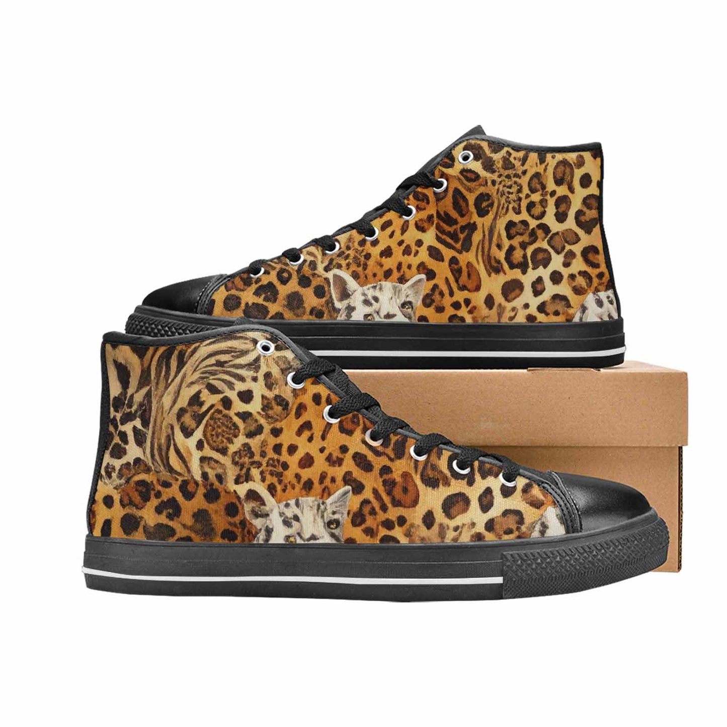 MEN'S Animal Print High Top Canvas Vivid Shoes