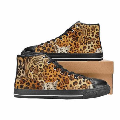 MEN'S Animal Print High Top Canvas Vivid Shoes