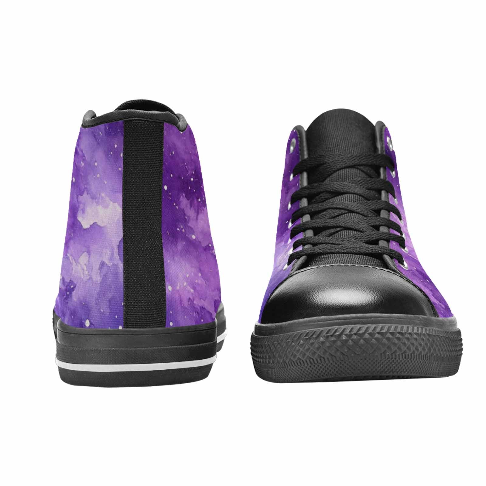 MEN'S Galaxy Art - High Top Canvas Vibrant Chaos Custom Shoes
