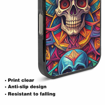 iPhone 15 Pro Max Case — Sacred Geometry Lots Of Skulls Seamless, Custom Designed Case Cover