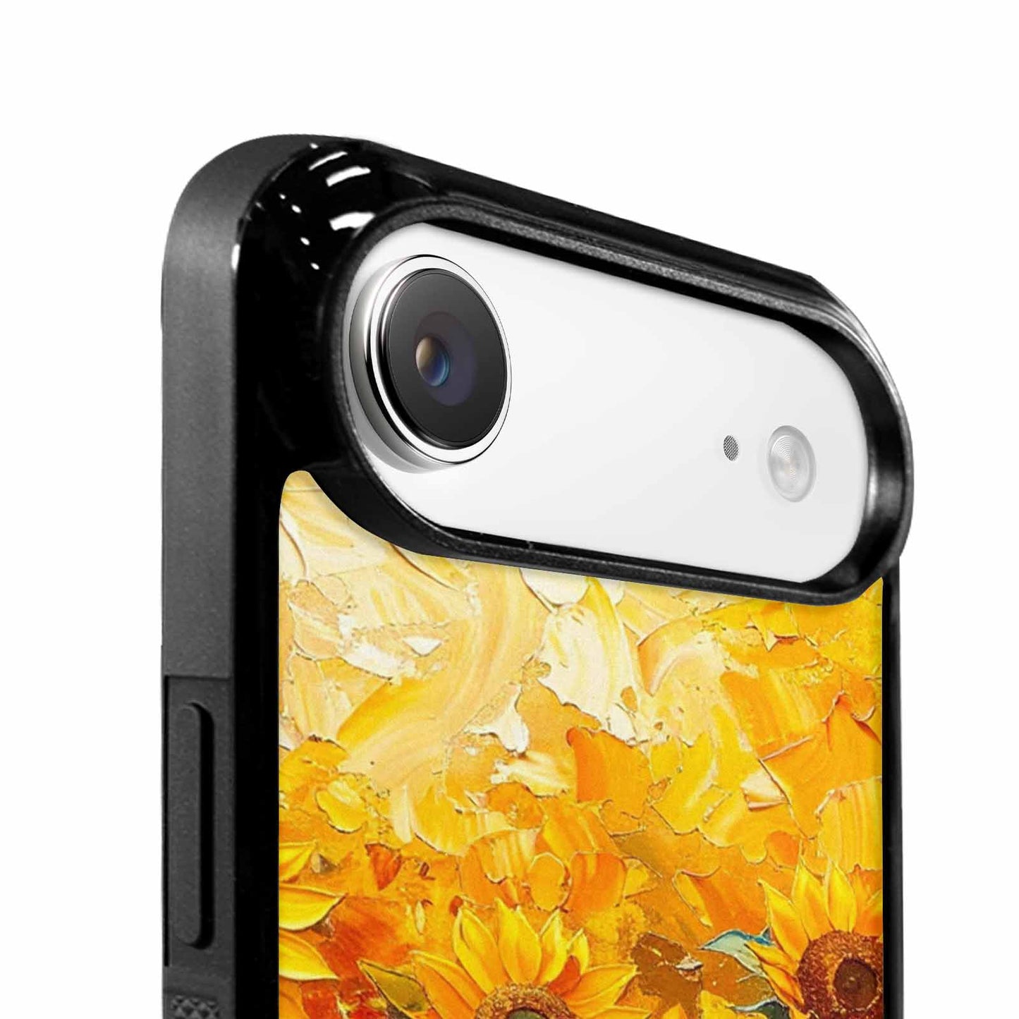 iPhone 17 Air Case — Impressionist Sunflower Brushstroke Pattern Hundreds Floral, Custom Designed Case Cover