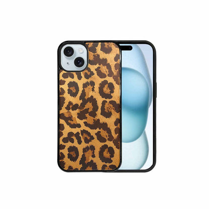 iPhone 15 Plus Case — Classic Leopard Print Warm Golden Tan, Custom Designed Case Cover