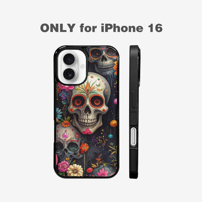iPhone 16 Case — Greyscale Black And White Dark Black, Custom Made Phone Cover