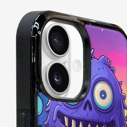 iPhone 16 Case — Overlapping Endlessly No Empty Space Monsters, Custom Printed Phone Case