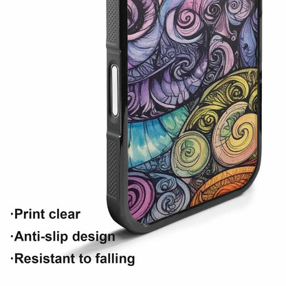 iPhone 17 Case — Tie Dye Swirls (black Tie Dye, Personalized Phone Case